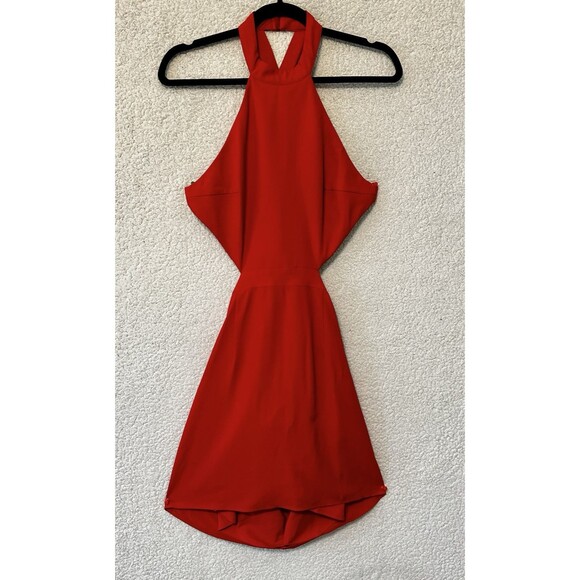 NBD X The Naven Twins‎ Red Mini Halter Cut-Out Dress M - Picture 4 of 13
